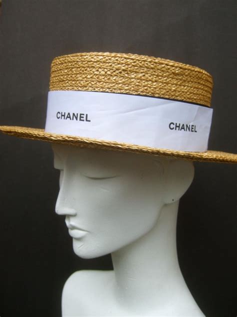 chanel raffia hat|chanel hats gold and silver.